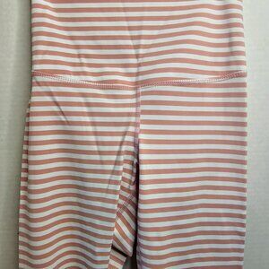 DYI BIONIC EDGE LEGGINGS ROSE/WHITE STRIPE SX XS 26" INSEAM